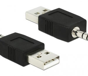 DELOCK Αντάπτορας USB 2.0 σε Stereo Jack 3.5mm 66069, μαύρο