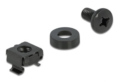 DELOCK σετ βίδες με παξιμάδια 66548 για καμπίνα δικτύου, M6/12mm, 20τμχ