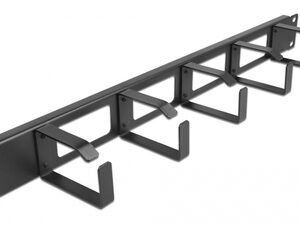 DELOCK cable management 66659 για rack 19"/1U, 5x γάντζοι, μαύρο