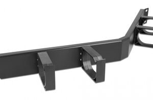 DELOCK cable management 66667, rack 19"/1U, 4x γάντζοι, γωνιακό, μαύρο