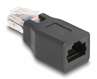 DELOCK αντάπτορας RJ45/RJ48/RJ50 66991, 10P/10C pin out 1:1, μαύρος - Image 2