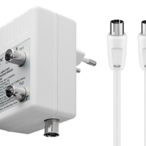GOOBAY ενισχυτής κεραίας 67226, 2 συσκευές, DVB-T DVB-T2 DVB-C, λευκός