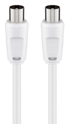 GOOBAY καλώδιο κεραίας αρσενικό 68147, <70dB, CCS, 2.5m, λευκό