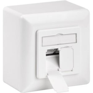 GOOBAY επιτοίχια πρίζα CAT 6 68244, 2x RJ45, 80x80mm, λευκή