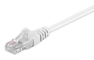 GOOBAY καλώδιο δικτύου 68500, CAT 5e U/UTP, 100 MHz, CCA, 0.5m, λευκό