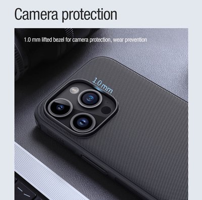 NILLKIN θήκη Super Frosted Shield Pro Magnetic για iPhone 15 Pro, μαύρη - Image 3