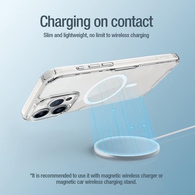 NILLKIN θήκη Nature Pro Magnetic για iPhone 15 Pro, διάφανη-μπλε - Image 2