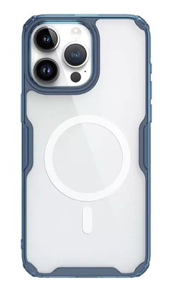 NILLKIN θήκη Nature Pro Magnetic για iPhone 15 Pro, διάφανη-μπλε