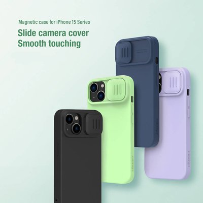 NILLKIN θήκη CamShield Silky Magnetic Silicone για iPhone 15 Plus, μαύρη - Image 2