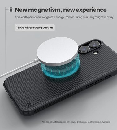 NILLKIN θήκη Super Frosted Shield Pro Magnetic για iPhone 16 Plus, μαύρη - Image 2