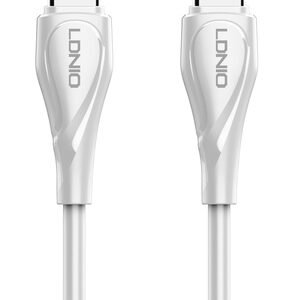 LDNIO καλώδιο USB-C σε USB-C LC611C, 65W PD, 1m, λευκό