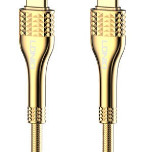 LDNIO καλώδιο USB-C σε USB-C LC651C, 65W, 1m, χρυσό