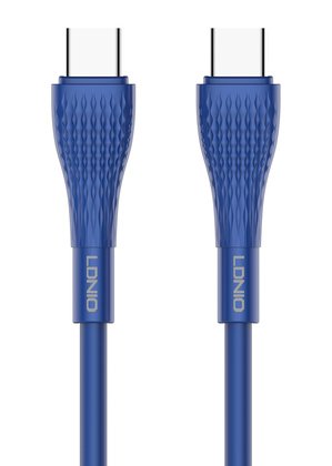 LDNIO καλώδιο USB-C σε USB-C LC672C, 65W PD, 2m, μπλε