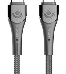 LDNIO καλώδιο USB-C σε USB-C LC861C, 65W PD, 1m, γκρι