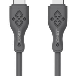 LDNIO καλώδιο USB-C σε USB-C LC811C, 65W PD, 1m, γκρι