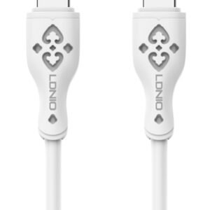 LDNIO καλώδιο USB-C σε USB-C LC812C, 65W PD, 2m, λευκό