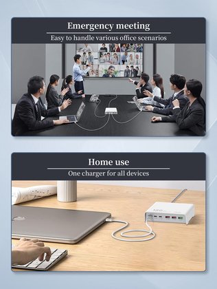 LDNIO σταθμός φόρτισης Q605, 3x USB-C & 3x USB, 120W, PD/QC, λευκός - Image 6