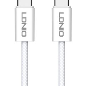 LDNIO καλώδιο USB-C LC901C, 65W PD, 480Mbps, 1m, λευκό