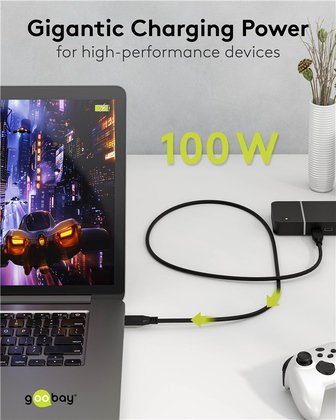GOOBAY καλώδιο USB-C 74197, USB4, 100W, 20Gbps, 4K/60Hz, 2m, μαύρο - Image 4