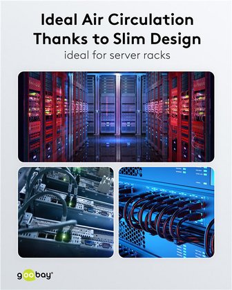 GOOBAY καλώδιο δικτύου 74219, CAT 6A U/UTP, slim, copper, 500MHz, 0.15m, γκρι - Image 6