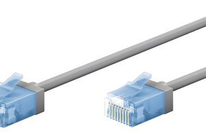 GOOBAY καλώδιο δικτύου 74220, CAT 6A U/UTP, slim, copper, 500MHz, 0.25m, γκρι