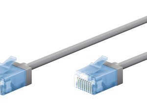 GOOBAY καλώδιο δικτύου 74227, CAT 6A U/UTP, slim, copper, 500MHz, 10m, γκρι