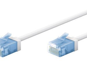 GOOBAY καλώδιο δικτύου 74301, CAT 6A U/UTP, slim, copper, 500MHz, 10m, λευκό