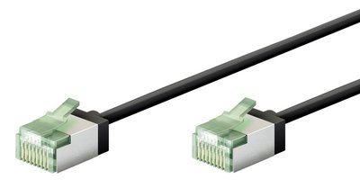 GOOBAY καλώδιο δικτύου 74354, CAT 8.1 U/FTP, slim, copper, 40Gbps, 2m, μαύρο