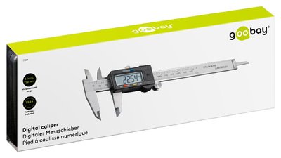 GOOBAY ψηφιακό παχύμετρο 77001, 150cm/6", ασημί - Image 4