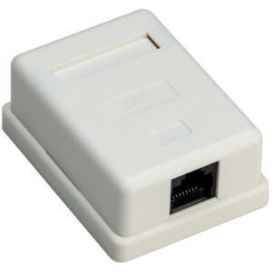 GOOBAY επιτοίχια πρίζα δικτύου 77632, 1 θύρα RJ45, CAT 6 UTP, λευκή
