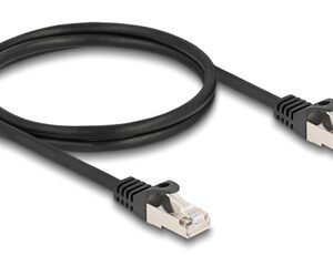 DELOCK καλώδιο RJ50 80187, S/FTP, 26 AWG, 1m, μαύρο