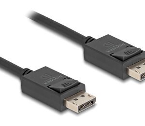 DELOCK καλώδιο DisplayPort 2.1 80492, 8K/60Hz 4K/120Hz 40 Gbps 1m, μαύρο