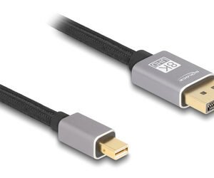 DELOCK καλώδιο mini DisplayPort σε DisplayPort 81092, 8K/60Hz, 32.4 Gbps, 2m, μαύρο