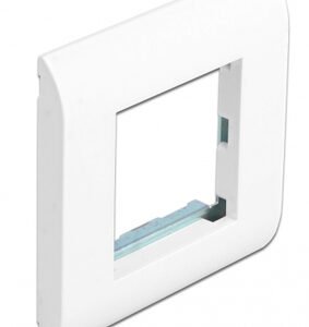 DELOCK module βάση πρίζας με frame Easy 45 81300, 80x80mm, λευκό