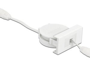 DELOCK module καλώδιο τροφοδοσίας Easy 45 81376, ανασυρόμενο 50cm, λευκό