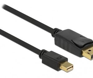 DELOCK καλώδιο mini DisplayPort σε DisplayPort 82438, 4K/60Hz, 2m, μαύρο