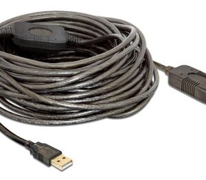 DELOCK καλώδιο USB 2.0 αρσενικό σε θηλυκό 82689, active, 15m, μαύρο