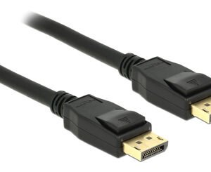DELOCK καλώδιο DisplayPort 1.2 83806, 4K/60Hz, 21.6 Gbps, 2m, μαύρο