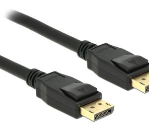 DELOCK καλώδιο DisplayPort 1.2 83807, 4K/60Hz, 21.6 Gbps, 3m, μαύρο
