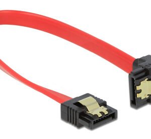 DELOCK καλώδιο SATA 83977, γωνιακό, 6Gb/s, 20cm, κόκκινο