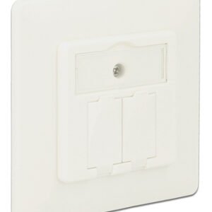 DELOCK Wall Outlet για Keystone 86219, 2 Port
