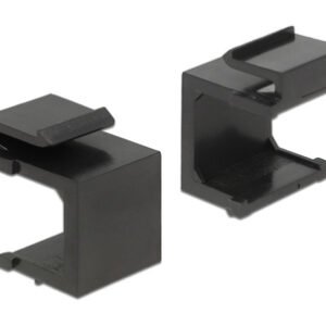 DELOCK κάλυμμα προστασίας για θύρα Keystone 86321, μαύρο, 4τμχ