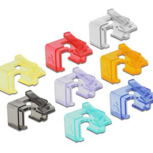DELOCK clip επιδιόρθωσης RJ45 86420, 8 χρώματα, 16τμχ