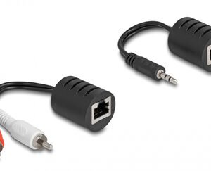 DELOCK audio extender 87859 3.5mm σε RCA, μέσω καλωδίου RJ45, έως 50m