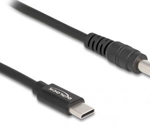 DELOCK καλώδιο τροφοδοσίας 87977, USB-C σε 5.5x2.1mm, 1.5m, μαύρο