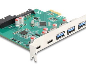 DELOCK κάρτα επέκτασης PCIe x1 σε 3x USB/2x USB-C/19-pin 90109, 5Gbps