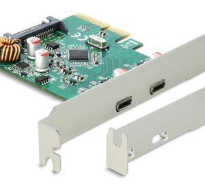 DELOCK κάρτα επέκτασης PCI Express x4 σε 2x USB-C 90397, 10 Gbps