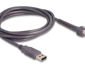 DELOCK καλώδιο USB σε RJ50 90599 για barcode scanner, 2m, γκρι