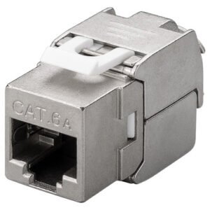 GOOBAY Keystone module RJ45 CAT 6A 90864, STP, 500 MHz, slim-line, ασημί