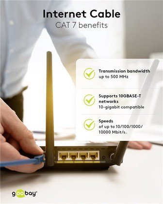 GOOBAY καλώδιο δικτύου 91621, CAT 7 S/FTP, copper, 500MHz, 5m, γκρι - Image 5